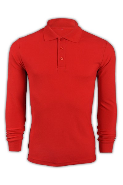 SKLPS004 solid color red 030 long sleeve men's Polo shirt 1AD01 design custom DIY solid color Polo shirt polo shirt supplier polo shirt price 45 degree